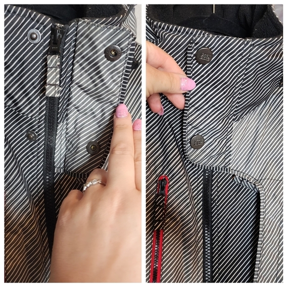 Body Glove Grey Stripe snow ski coat.  Boys size 14.. - Picture 6 of 16